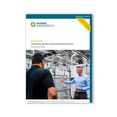 Executive Summary Onsite Assessment Briefing Paper
